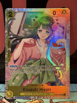 One Piece Card Game🏴‍☠COLOR: YELLOW OP06-106 KOUZUKI HIYORI SR FOIL NM TCG ENG - Image 2