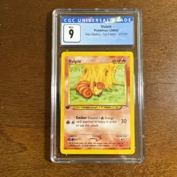 CGC 9 MINT Vulpix Neo Destiny 1st Edition 91/105 Pokemon Card - Image 1