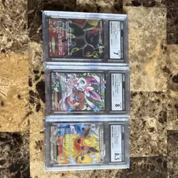 Pokemon XY Full Art EX Foil Lot Umbreon Sylveon Flareon CGC Graded 3 Cards - Image 1