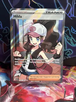 Hilda 164/086 - Full Art Ultra Rare White Flare Holo Pokemon TCG Card - NM - Image 1