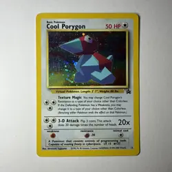 Pokemon TCG Cool Porygon 15/53 WOTC Black Star Promo Holo Card Stadium - Image 1