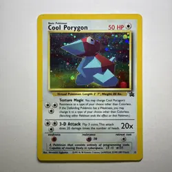 Pokemon TCG Cool Porygon 15/53 WOTC Black Star Promo Holo Card Stadium - Image 2
