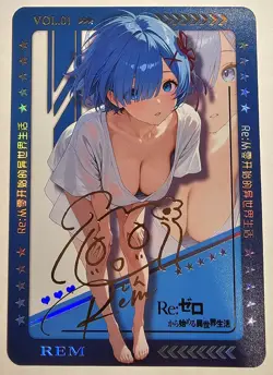 Rem Re:Zero Sexy Anime Waifu Signature Card - Image 1