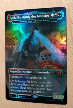 MTG Magic: FOIL Zilortha, Inkarnation der Starke, Godzilla Full Art, Dinosaurier - Image 2