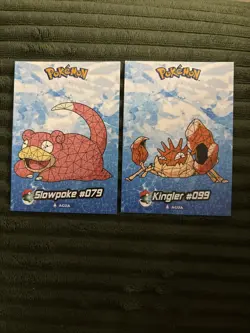 Pokemon Crystal Card Collection Kingler & Slowpoke - Image 1