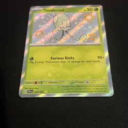 Pokemon Card Toedscool 105/091 Paldean Fates Baby Shiny Holo Rare NM - Image 2