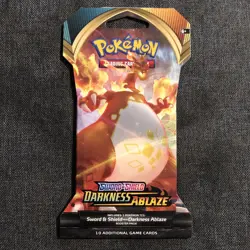 Pokemon TCG Sword & Shield Darkness Ablaze Sleeved Booster Pack 820650807138 - Image 1