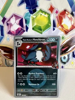 Team Rocket’s Honchkrow 127/217 Energy Reverse Holo Rare Pokemon Ascended Heroes - Image 1