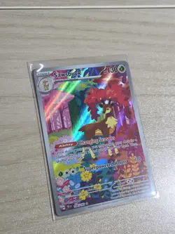 Pokemon Sawsbuck 166/162 SV05: Temporal Forces Illustration Rare Full Art Holo - Image 2