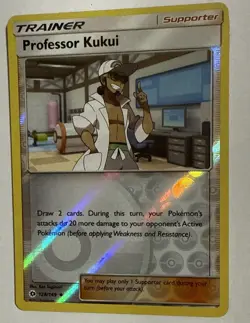 Professor Kukui 128/149 Sm Base Set Reverse Holo Pokemon TCG Card Near Mint - Image 3