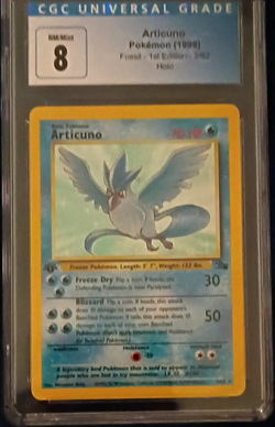 Articuno 1st Edition Fossil Holo Rare 2/62 CGC 8 Pokemon TCG 1999 English - Image 1