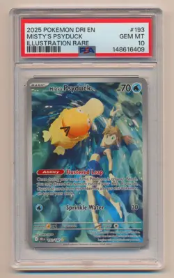PSA 10 Pokemon Destined Rivals SIR Misty's Psyduck DRI EN 193/182 GEM MINT! - Image 1