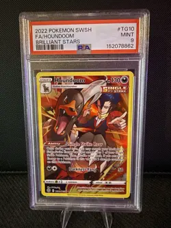 2022 Pokemon PSA 9 Houndoom #TG10/TG30 SWSH Brilliant Stars FA Trainer Gallery - Image 1