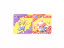 Pokemon Bros Card GB Pocket Mini Card No.43 Oddish No.44 Gloom Vintage Japan - Image 1