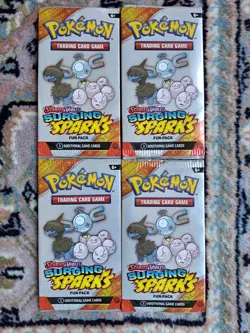 Pokemon TCG S&V Surging Sparks Fun Pack Booster x4 Packs Sealed New Boosters - Image 1