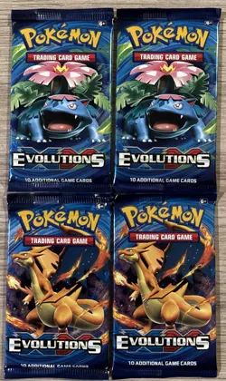 🔥XY Evolutions Booster Pack (4 packs) - Pokemon TCG 2016-Factory Sealed🔥 - Image 1