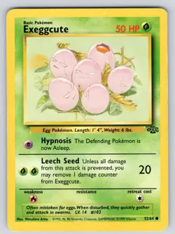 Exeggcute 52/64 Unlimited Common Jungle Pokemon Lightly Played - Image 1