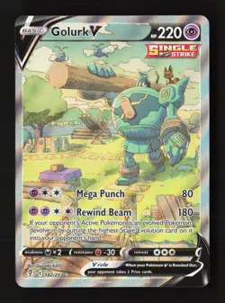 Golurk V 182/203 Ultra Rare Evolving Skies Pokemon Near Mint - Image 1