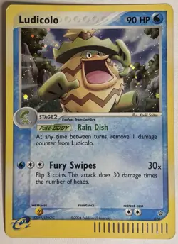 Pokemon Ludicolo 020 Nintendo Stage 2 Holo 90 HP English 2004 Black Star Promo - Image 1