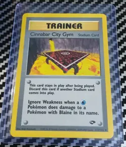 LP+ Cinnabar City Gym 113/132 Gym Challenge Regular Unlimited WotC Pokemon - Image 1