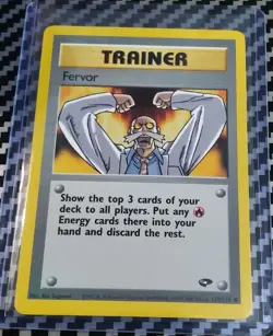 LP+ Fervor 124/132 Gym Challenge Trainer Regular Unlimited WotC Pokemon 2000 - Image 1