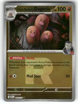 Team Rocket's Dugtrio 101/217 Ascended Heroes Reverse Holo Pokemon TCG - Image 1