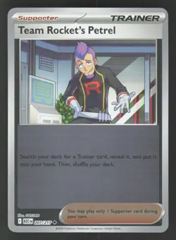 Team Rocket's Petrel 207/217 Reverse Holo Pokemon Ascended Heroes NM - Image 1