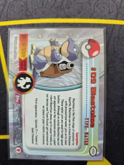 1999 Topps Pokemon Animation Blastoise #09 Red Label Non-Holo - Image 2