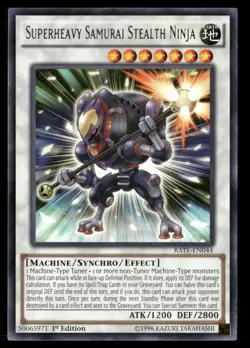 Superheavy Samurai Stealth Ninja Raging Tempest RATE-EN044 Rare Yugioh LP - Image 1