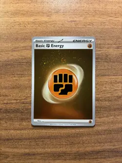 💎Basic Fighting Energy 006 Scarlet & Violet Cosmos Holo Pokemon Card LP Swirl - Image 1