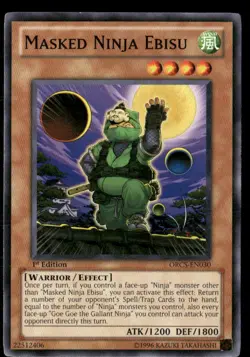 Masked Ninja Ebisu Order of Chaos ORCS-EN030 Common / Short Print Yugioh LP - Image 1