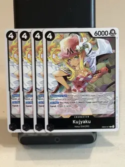 One Piece Heroines Edition Kujyaku EB03-041 Extra Booster Foil Playset (x4) NM - Image 1