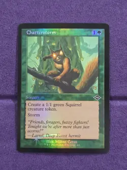 MTG Chatterstorm Modern Horizons 2 #411 Retro Frame FOIL Common NM/M MH2 - Image 1