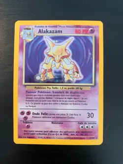 Carte Pokemon : Alakazam 1/102 Edition 2 Set de Base Wizards Francaise - Image 1