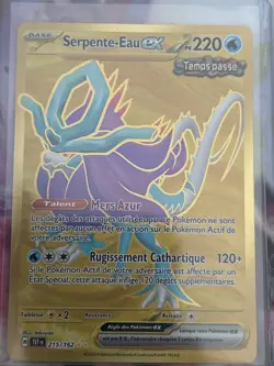 Carte Pokemon SERPENTE-EAU 215/162 EX GOLD EV5 Ecarlate et Violet TEF FR NEUF - Image 1