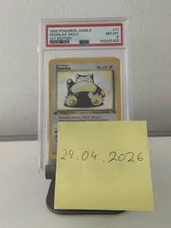 1999 Pokemon Jungle Snorlax Holo 1.st Edition PSA 8 - Image 3