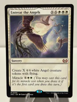 Entreat the Angels 99 M Commander: Duskmourn: House of Horror NM MTG - Image 1