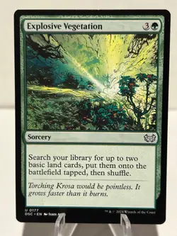 Explosive Vegetation 177 U Commander: Duskmourn: House of Horror NM MTG - Image 1