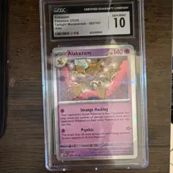CGC 10 Alakazam 082/167 Sv06 Twilight Masquerade Holo Rare Pokemon Card - Image 1