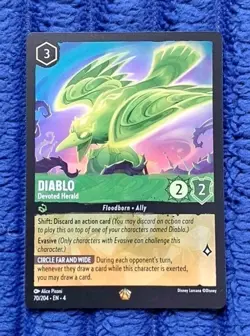Lorcana TCG Diablo Devoted Herald Legendary Ally Card 70/204 NM-MINT - Image 1