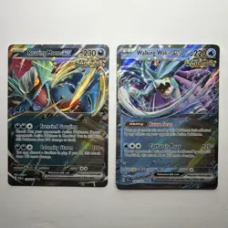 Pokemon PAR Roaring Moon EX & TEF Walking Wake EX - 2 Card Lot - English - Image 1