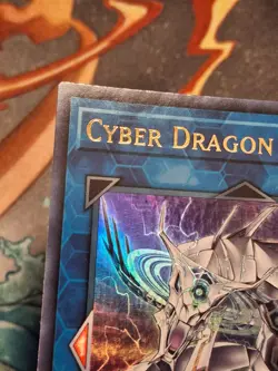 1st ed Cyber Dragon Sieger CYHO-EN046 Ultra Rare Yugioh Card Moderate Play - Image 3