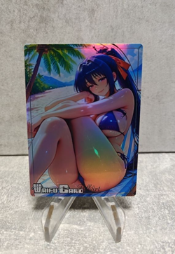Akeno Himejima Trading Card Waifu Goddess Story Anime Girl holo Karte Manga Full - Image 1