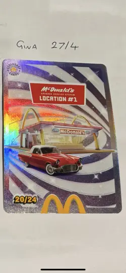 McDonald's Card 20/24 Location #1 (Redeemed) - Image 1