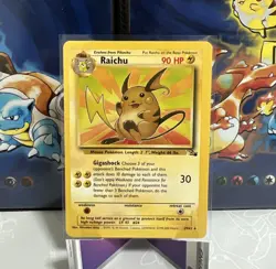 Pokemon Raichu Fossil 29/62 Rare Unlimited Rare Pokemon Card TCG non-holo 15 - Image 1