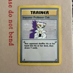 Pokemon card TCG Imposter Professor Oak Base Set 73/102 Unlimited Rare - HP - Image 2