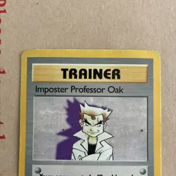 Pokemon card TCG Imposter Professor Oak Base Set 73/102 Unlimited Rare - HP - Image 3