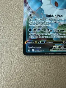 Vaporeon Vmax 30/203 Evolving Skies NM Full Art Ultra Rare Pokemon Card - Image 5
