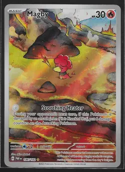 Pokemon Card Magby 186/182 S&V Paradox Rift Illustration Rare NM 186/182 - Image 1