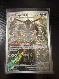 Pokemon Kingambit TCG Scarlet & Violet Base Set Holo Card 220/198 Illustration - Image 1